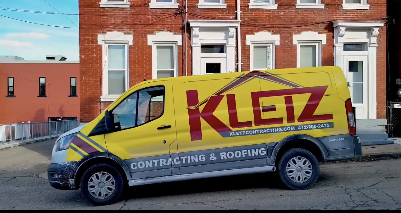 Kletz Contracting branded service van in Pittsburgh